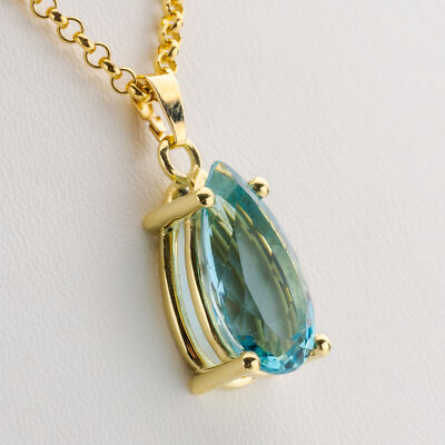 585 gold pendant with a 4.87ct aquamarine