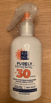 kiss my face mineral sun spray sunscreen lotion spf 30 sunblock