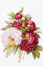 Bouquet with peonies B2354L Luca-S Counted Cross-Stitch Kit