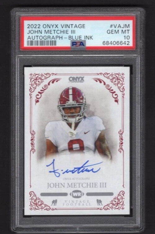 John Metchie Onyx Vintage #VAJM Autograph-Blue