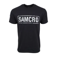SONS OF ANARCHY SAMCRO MENS BLACK T SHIRT 