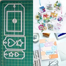 Label Metal Cutting Dies Scrapbooking Paper Crafts Embossing Stencils Template