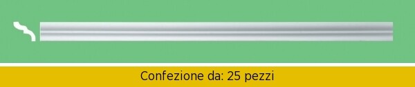Cornice Decorativa Soffitto Bovelacci I836 F35 - Polistirene - 25 Pezzi