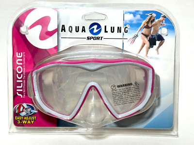 Aqua Lung Sport Women's Pink Silicone Swimming Face Mask-Goggles  * Adjust 3 Way