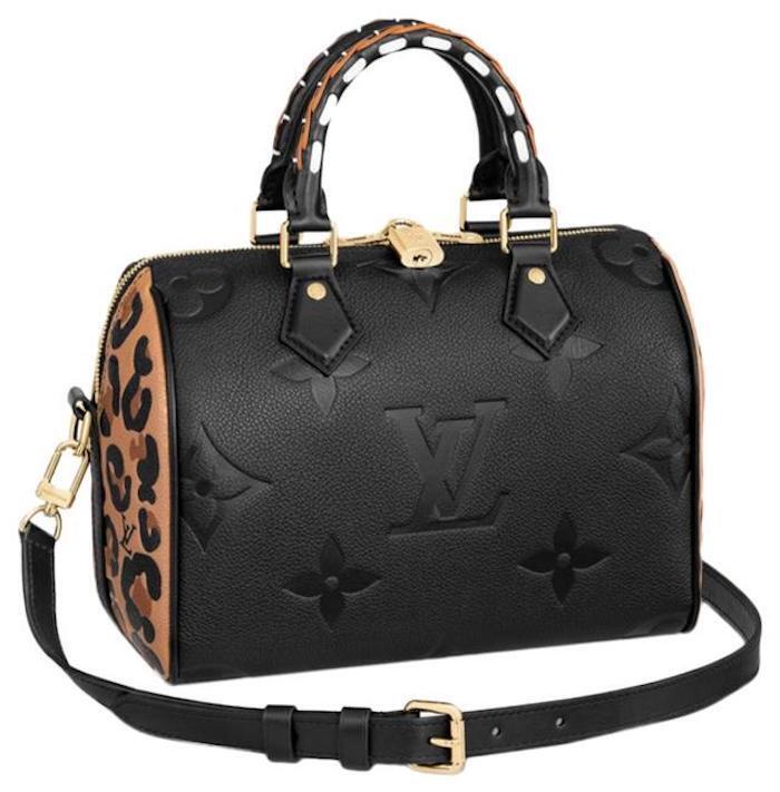 Louis+Vuitton+Speedy+Bandouliere+Duffle+25+Black+Leather for sale online