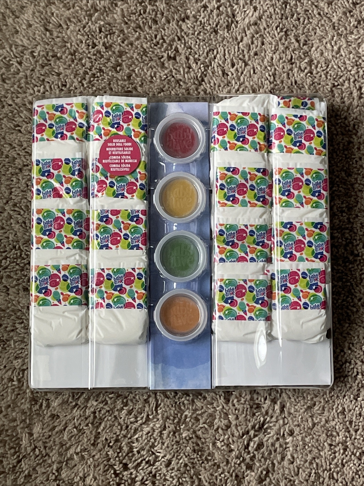 Baby Alive Super Refill Pack 16 Diapers & 4 - 1oz Food Set S