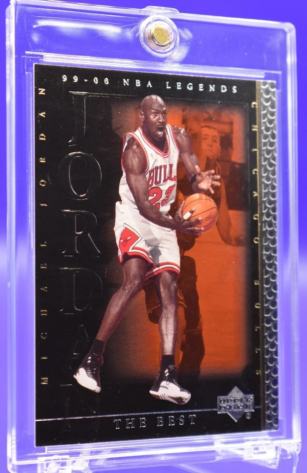 MICHAEL JORDAN UD LEGENDS BLACK / SILVER FOIL CHICAGO BULLS LEGEND 87 - Image 2 of 3
