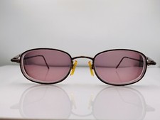 Vintage Hudson DG-90 Brown Metal Oval Sunglasses FRAMES ONLY