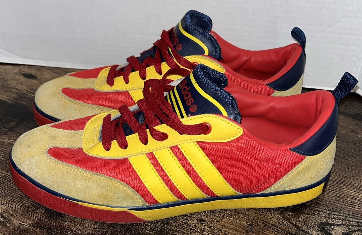 Adidas Terrace Court Shoes G30889 Mens Size 8.5 Red/Yellow/Black/Tan