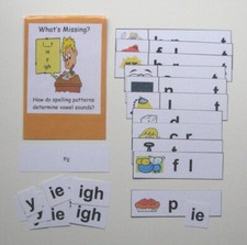 Teacher Made Literacy Center Resource Game Long i Spelling Patterns ie, igh, y