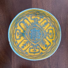 RARO Mancioli Raymor Giallo Turchese Ceramica MCM Italiano Bitossi Alessio Tasca