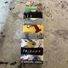 NEW Friends The TV Series Themed Casual CREW SOCKS 6 Pairs Mens Size 8-12