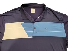 Callaway Opti -Dri Polo Shirt Mens XXL Blue Golf Active