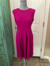 LAUREN, RALPH LAUREN, WOMENS,  SLEEVELESS, STRETCHY, FIT & FLARE DRESS, 6