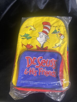 Dr Seuss & His Friends Backpack Cat in the Hat 1997 Vintage Kids Mini Book Bag | eBay Dr Seuss & His Friends Backpack Cat in the Hat 1997 Vintage Kids Mini Book Bag | eBay
