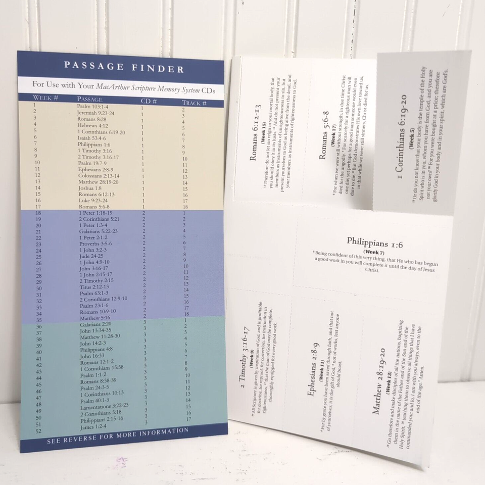 The macarthur scripture memory system by john macarthur 52 passages
