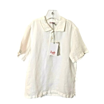 il gufo White Linen Occasion Luxury toddler shirt original price $143.00