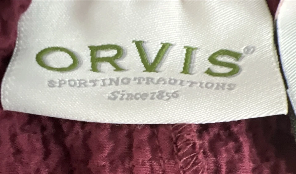 ORVIS Mauve Crepe Straight Leg Rayon Blend Stretch Flowy MD - Image 4 of 4