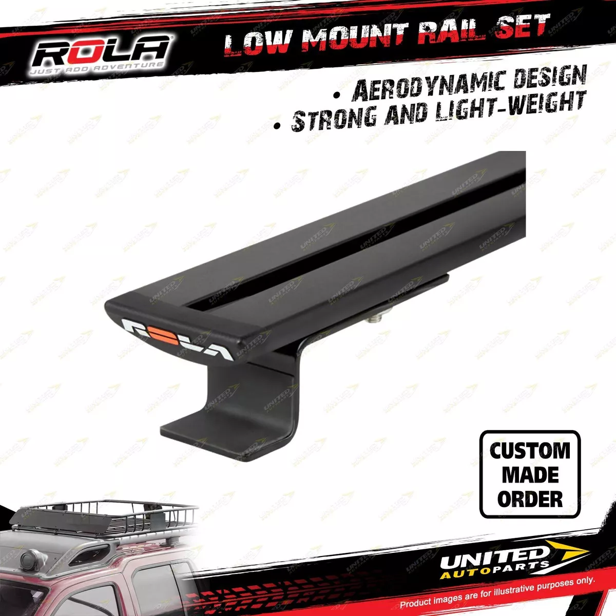 Rola Low Mount Rail Kit With 1500mm Titan TRA for LDV D90 SV9A