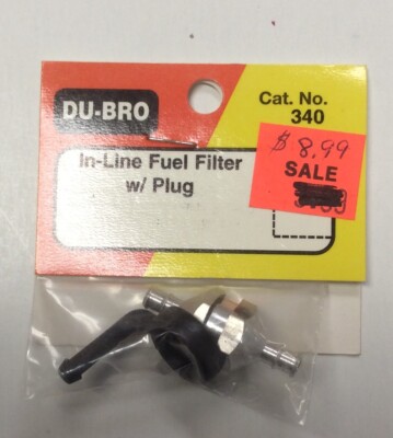 DUBRO In-Line Fuel Filter w/Plug #DUB 340 | eBay