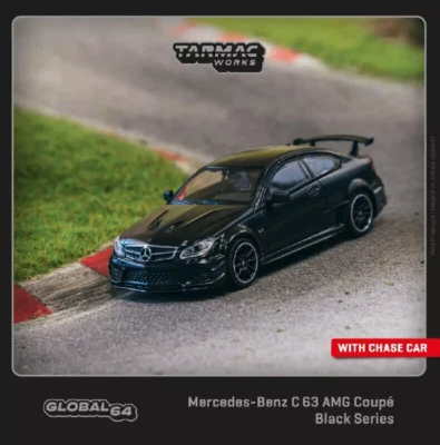TARMAC WORKS Mercedes-Benz C 63 AMG Coupé Black Series Matte Black GLOBAL64