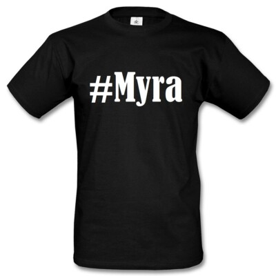 T-Shirt #Myra Hashtag Raute für Damen Herren und Kinder