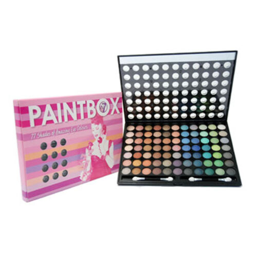 W7 Paintbox - 77 x Eyeshadow Eye Shadow Palette Set Kit - Afbeelding 1 van 1