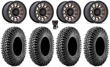 Fuel Cycle 15" Wheels Bronze +10mm 35" Cliffhanger Tires RZR XP 1K / PRO XP