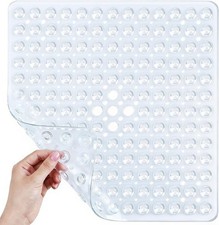 21 x 21 Inch Shower Stall Mat Non Slip, Square Bath Mat for Stand Up Showers