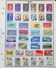 Romania Collection On Album Pages 1960-1970 100s Many Stamps