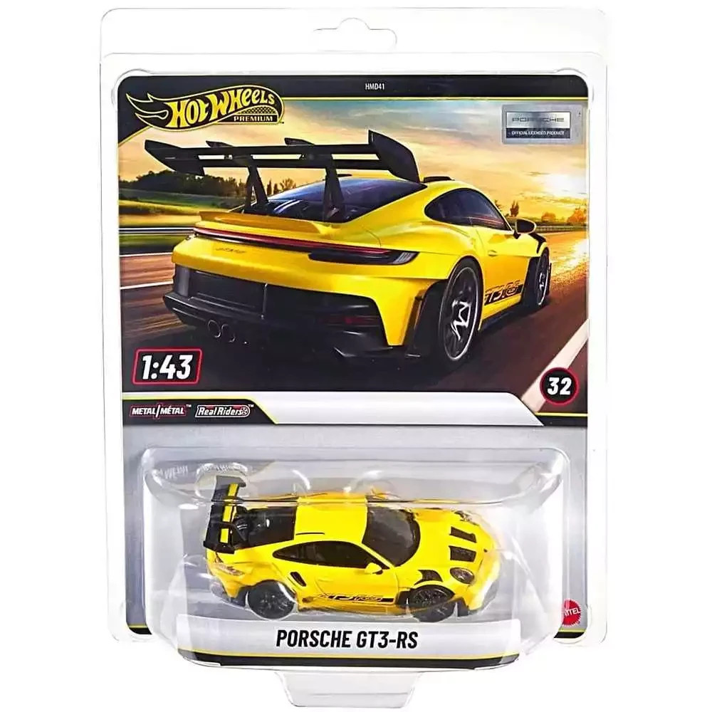 1/43 ポルシェ911 GT3 RS (991.1 レーシングイエロー) Hot Wheels Premium 1/43 Scale Porsche GT3-RS Yellow #32 New HMD41