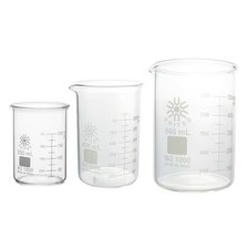 Beaker Set, Borosilicate Glass, Low Form, 250 Ml, 400 Ml, 600 Ml / A Type I,