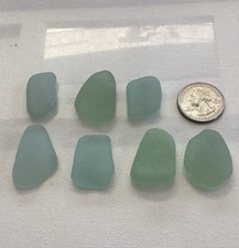 Genuine Beach Sea Glass Surf Tumbled Light Green Blue Jewelry Crafts Art G3