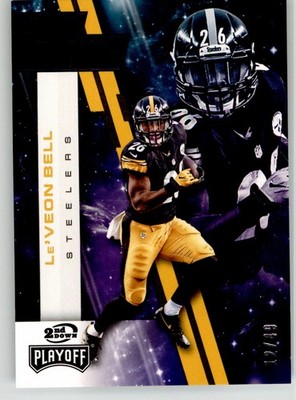 Le'Veon Bell 2017 Panini Playoff Star Gazing 2nd Down 9 #/49 Pittsburgh Steelers