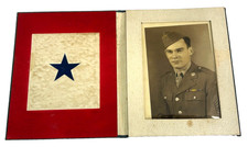 WWII US Army Soldier Son In Service Matted Folder Portrait Photo