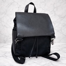 GUCCI Zaino Massiccio Turnlock Pelle Nylon Nero Argento Ferramenta dal Giappone