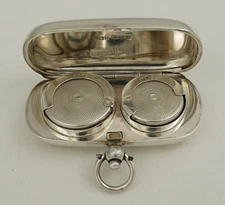 Exceptionally Good 2 ¼" Silver Double (1 + ½) Sovereign Case, Chester 1914, 58mm