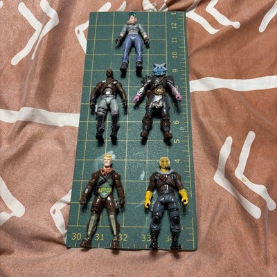 Fortnite Figurine Jonesy Ragnorak PVC 4  Figure Lot Set Unmarked Rare Non Posing
