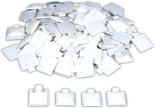 100 White Earring Puff Cards Jewelry Showcase Displays 1"