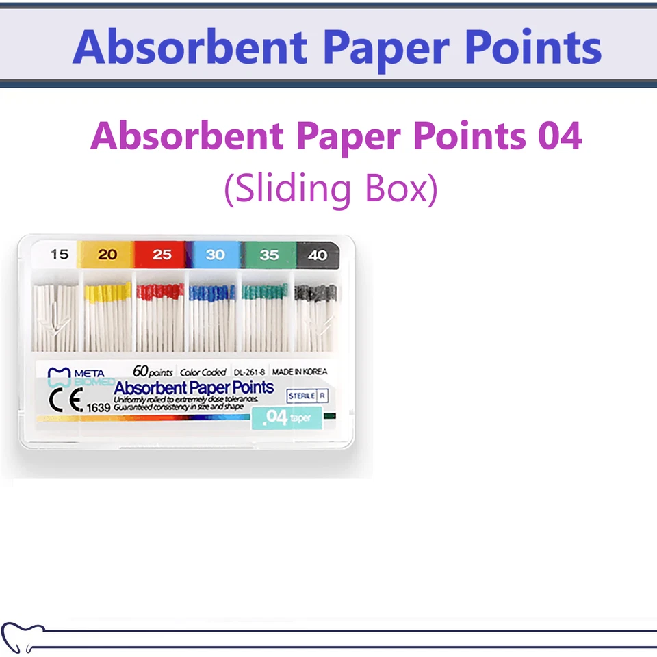 Конусообразующие бумажные наконечники ENDO 0,04 или 0,06, все размеры #15 20 25 35 40 45 50 55 - Изображение 2 из 3