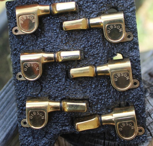 Vintage 1974 Gibson Embossed Logo Gold Tuners Les Paul ES SG 1970's 1975 1976 - Picture 2 of 6