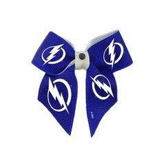 TAMPA BAY LIGHTNING PET DOG CAT HAIR BOW w/ RHINESTONE ACCENT SMALL MADE IN USA