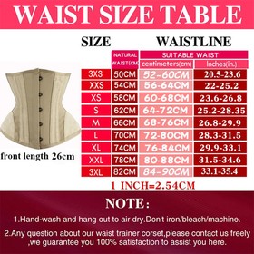 26 cm Short Torso 5 Buttons Vintage 14 Steel Boned Underbust Corset Women 8131