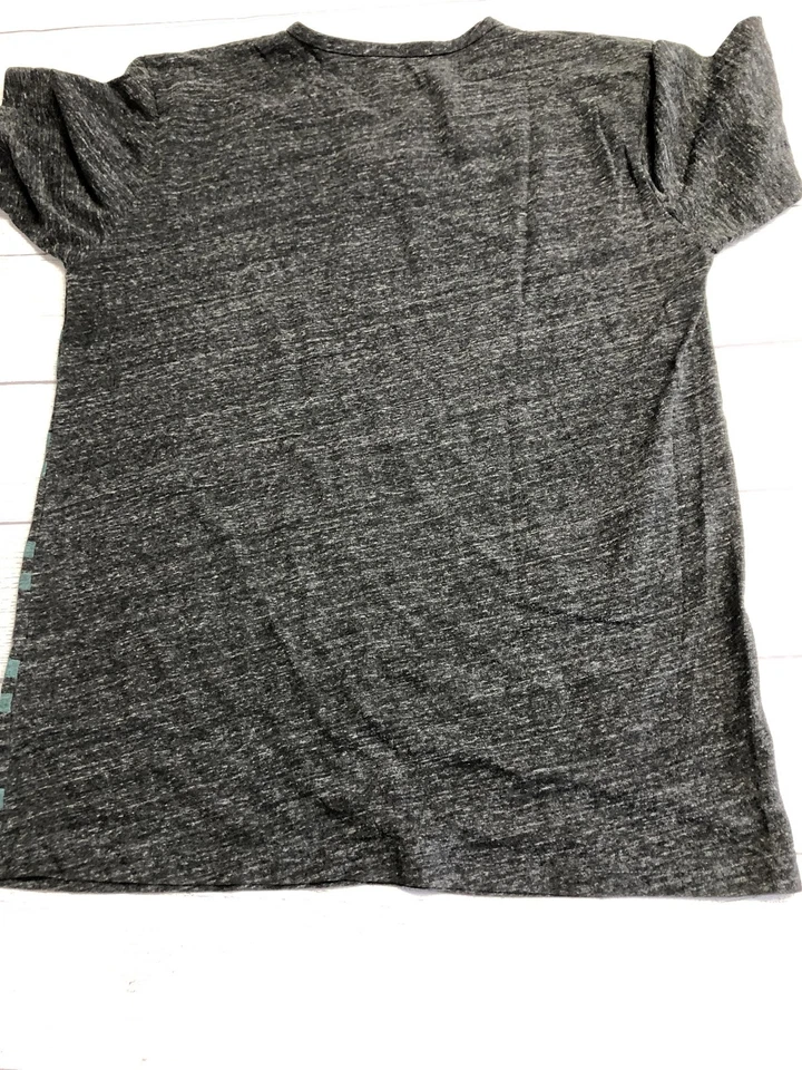 Element Shirt Mens Large Gray Green Striped Tri-Blend V Neck Henley Made USA - Image 4 of 4