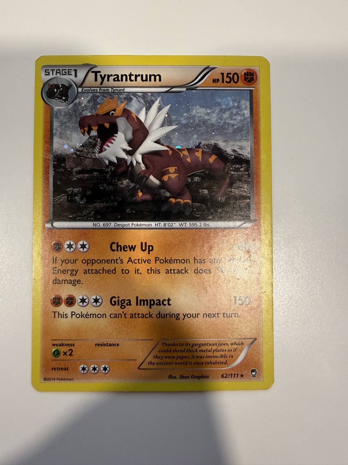 Tyrantrum 62/111 - Furious Fists Regular NM
