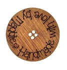 Personalised Wooden Buttons Handmade Tags Sew On Labels Wedding Favours Crafts