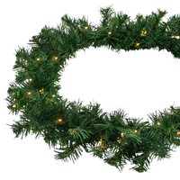 Weihnachtsgirlande 810 Cm Mit 100 Led - Batterie + Timer - Tannen Girlande AußEn