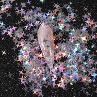 Holografischer Stern Nagel-Dekor Glitzerflocken Laser-Design Pailletten-Schmuck