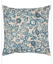 John Robshaw Arav  22 x 22 Decorative PIllow Cover Hand Painted Boho NWT Floral