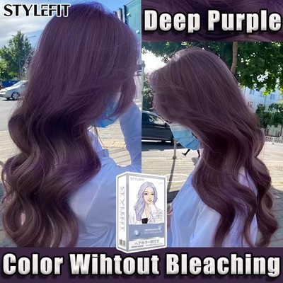 STYLEFIT Profession Hair dye Free Peroxide+full set tool [Deep Purple]
